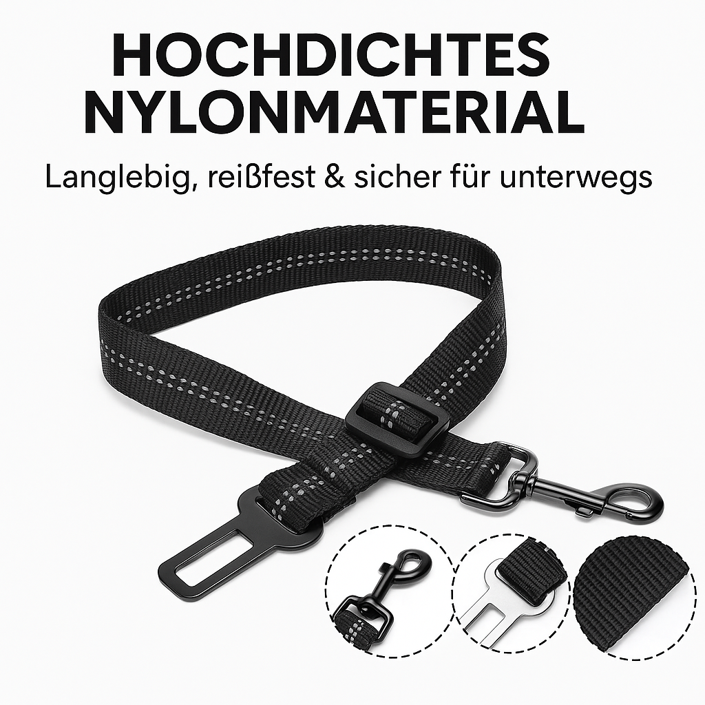 Sicherheitsgurt für Hunde – verstellbar & reflektierend