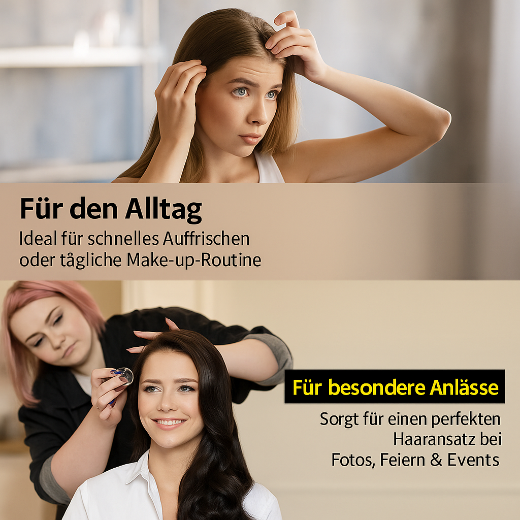 Hairline Puder für natürliche Übergänge, kaschiert Ansätze & kahle Stellen