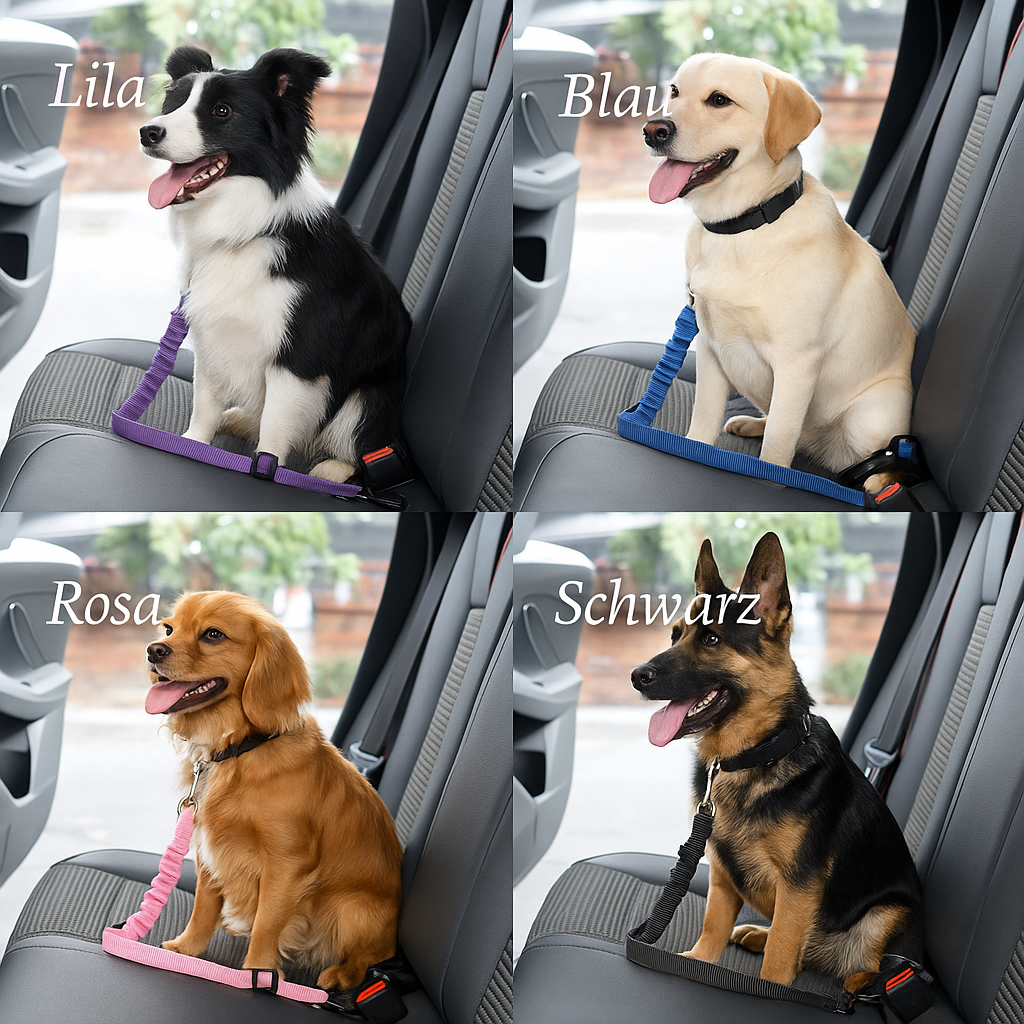 Sicherheitsgurt für Hunde – verstellbar & reflektierend