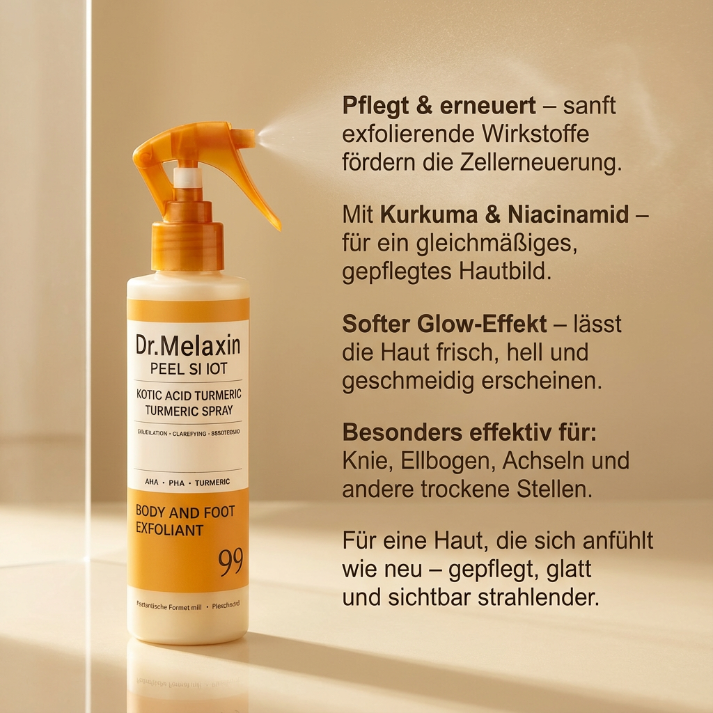 Dr. Melaxin Körper-Peeling Spray für glatte & strahlende Haut