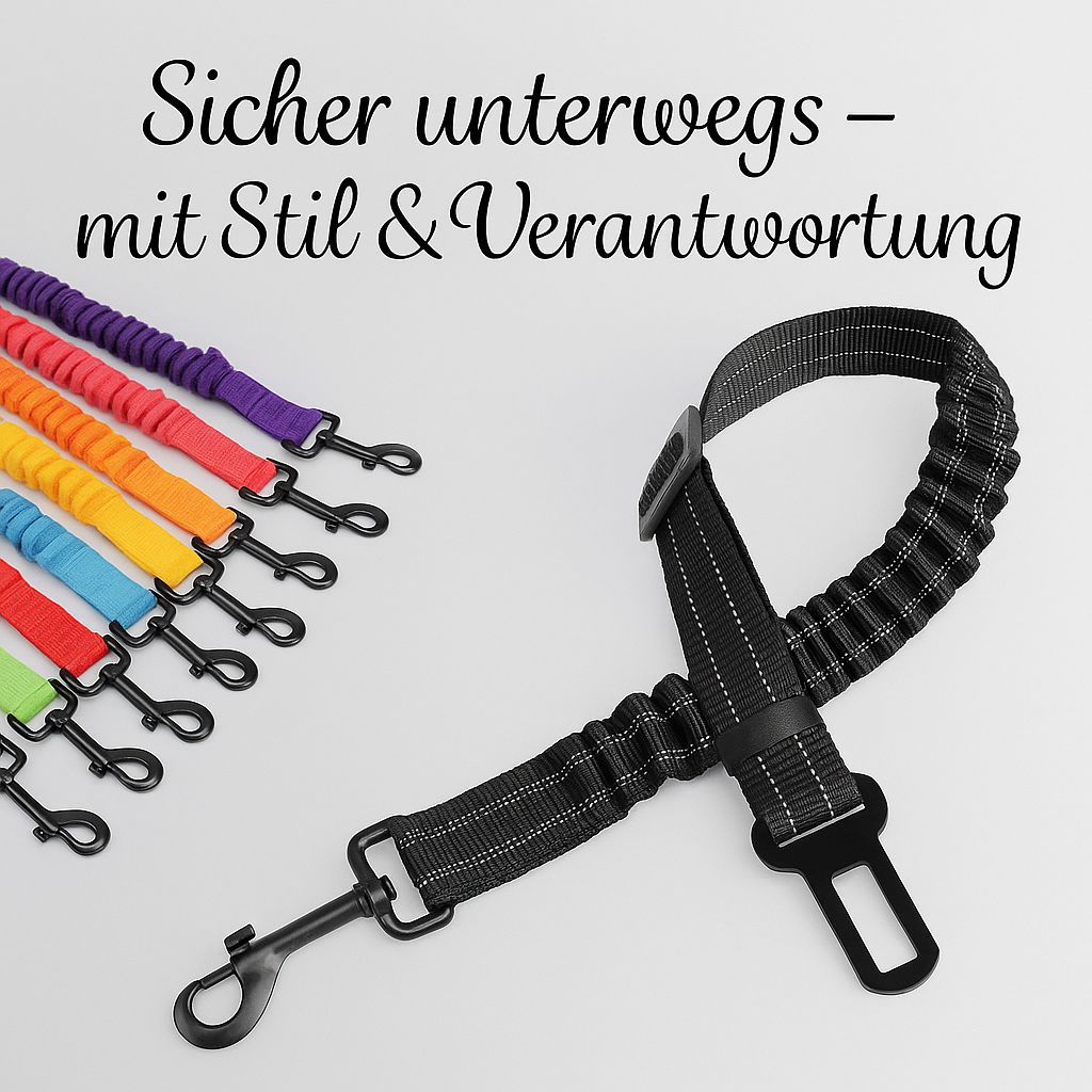 Sicherheitsgurt für Hunde – verstellbar & reflektierend