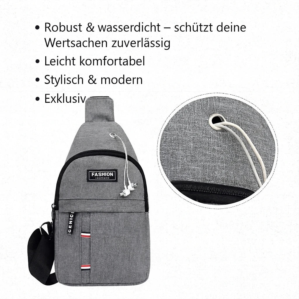 Multifunktionale Herren-Bauchtasche – Verstellbar, Wasserdicht & Robust