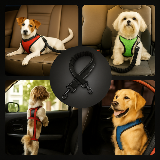 Sicherheitsgurt für Hunde – verstellbar & reflektierend